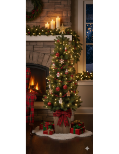 ALBERI DI NATALE: vendita online Pinetto di Natale in PE+PVC con vaso, albero artificiale realistico da interno ed esterno, d...