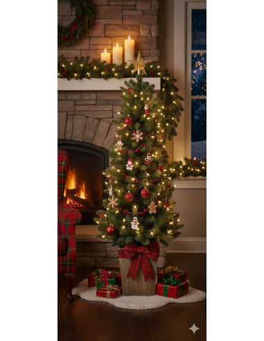 ALBERI DI NATALE: vendita online Pinetto di Natale in PE+PVC con vaso, albero artificiale realistico da interno ed esterno, d...