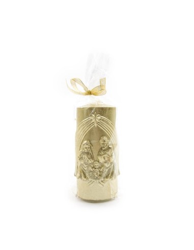 CANDELA PILLAR PRESEPE ORO 7X15CM