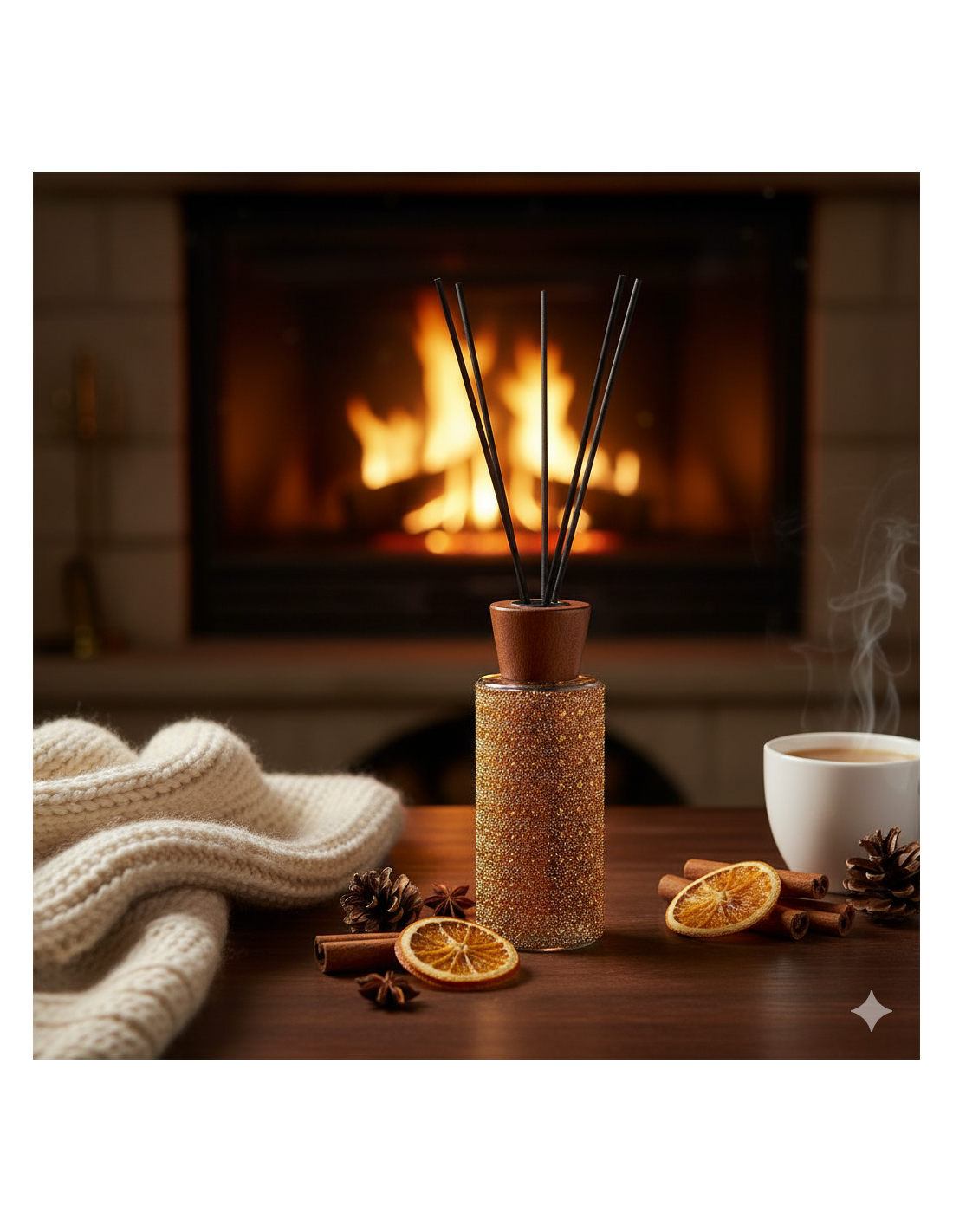 OGGETTISTICA NATALE: vendita online Diffusore strass di Natale 200ml vetro profumo arancia cannella, fragranza natalizia eleg...