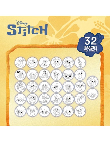 PRESCOLARI: vendita online PROIETTORE DI STITCH, IMPARA A DISEGNARE, 4 DISCHETTI IMMAGINI, PENNARELLI COLORATI, STICKERS, FOG...