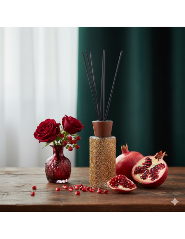 OGGETTISTICA NATALE: vendita online Diffusore strass di Natale 200ml vetro profumo melograno, fragranza natalizia elegante e ...