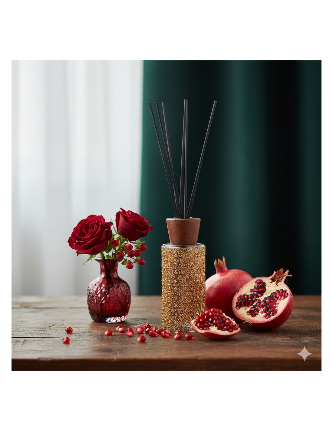 OGGETTISTICA NATALE: vendita online Diffusore strass di Natale 200ml vetro profumo melograno, fragranza natalizia elegante e ...