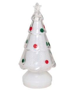 OGGETTISTICA NATALE: vendita online Decorazione di Natale Albero 11cm in PVC con LED, Luminoso e Assortito, Addobbo Elegante ... 2