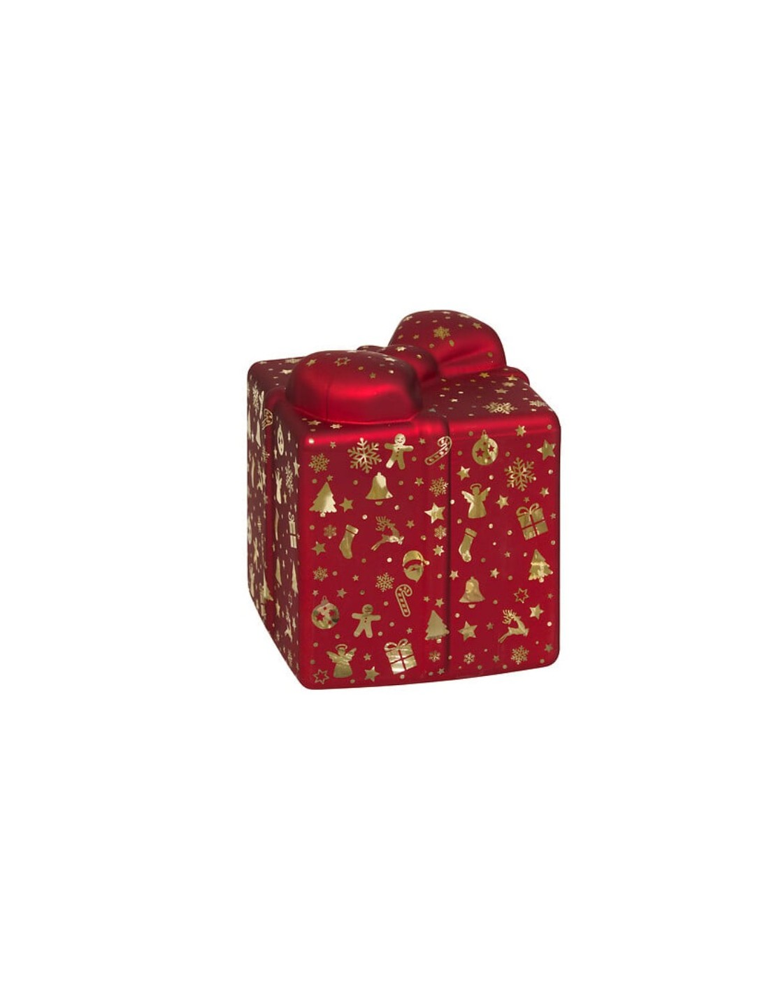 OGGETTISTICA NATALE: vendita online Decorazione pacco regalo di Natale 12x12x14cm assortito con luci LED - La magia di Natale...