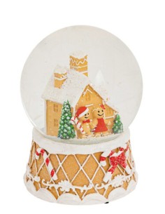 OGGETTISTICA NATALE: vendita online Decorazione palla di neve di Natale Ø10x13,8cm casetta Pan di Zenzero in poliresina - La ...