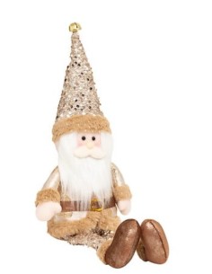 OGGETTISTICA NATALE: vendita online Decorazione figura seduta dorato di Natale 63cm - La magia di Natale risplende in casa tu...