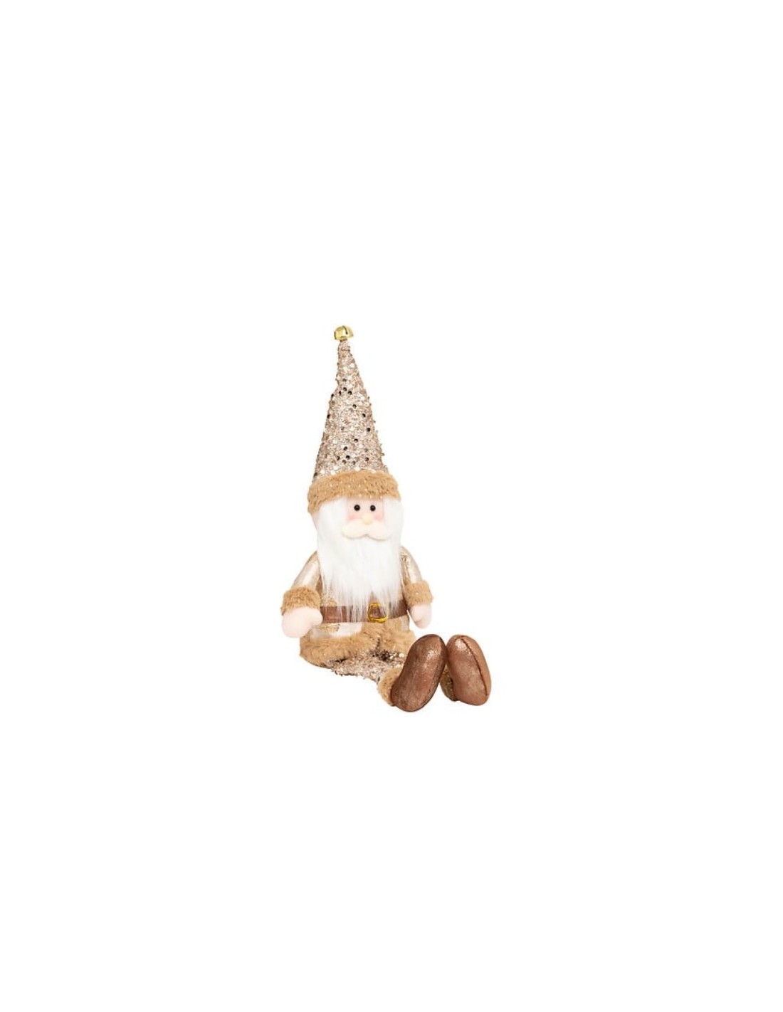 OGGETTISTICA NATALE: vendita online Decorazione figura seduta dorato di Natale 63cm - La magia di Natale risplende in casa tu...