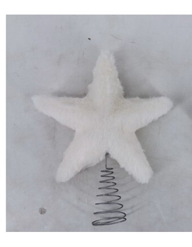 SFERE E PENDAGLI: vendita online Decorazione puntale stella di Natale 20cm in peluche bianco - La magia di Natale a casa tua ...