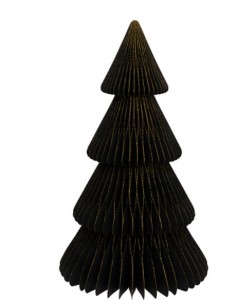 OGGETTISTICA NATALE: vendita online Albero di Natale Kami Black H90cm in Carta Pieghevole, Design Moderno Nero Elegante, Deco...