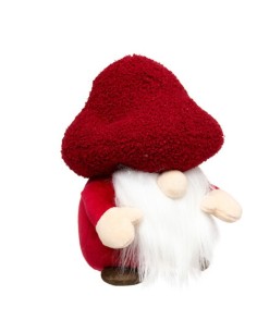 OGGETTISTICA NATALE: vendita online Decorazione gnomo di Natale con fungo 15x15x24cm fermaporta - La magia di Natale a casa t...