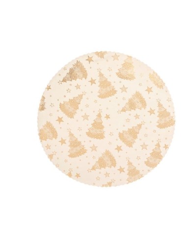 SOTTOPIATTI: vendita online Set da Tavola di Natale Velluto Bianco e Oro – La Magia di Natale a casa tua in offerta