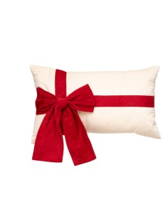 TESSILE: vendita online Cuscino di Natale a Fiocco Vel Crème 30x50 – La Magia di Natale a casa tua in offerta