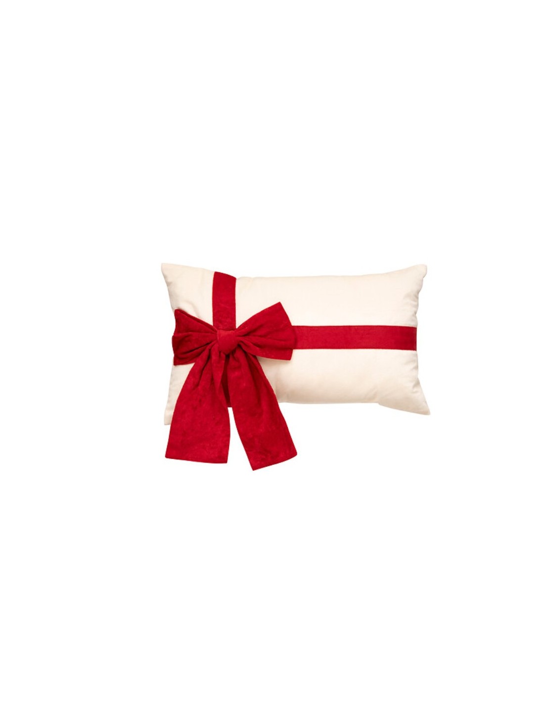 TESSILE: vendita online Cuscino di Natale a Fiocco Vel Crème 30x50 – La Magia di Natale a casa tua in offerta