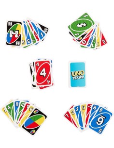 GIOCHI DI SOCIETA'E PUZZLE: vendita online MATTEL GAMES, UNO TEAMS, VERSIONE A SQUADRE, GIOCO DI CARTE, 4 SQUADRE, 7+ GIOCO U...