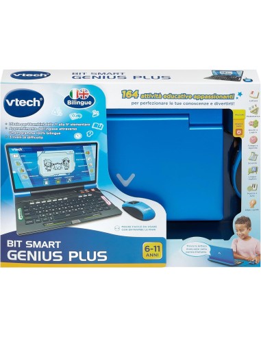 PRESCOLARI: vendita online VTECH, BIT SMART GENIUS PLUS NERO, COMPUTER INTERATTIVO BAMBINI, 164 ATTIVITÀ, 6-11 ANNI in offerta