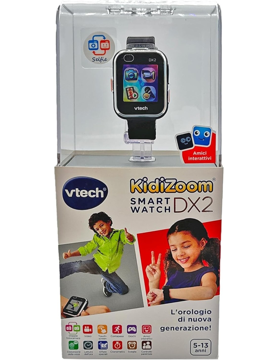 Orologio Smart 193862 KidiZoom Nero DX2 bambini con fotocamera e giochi | Shop in Casa