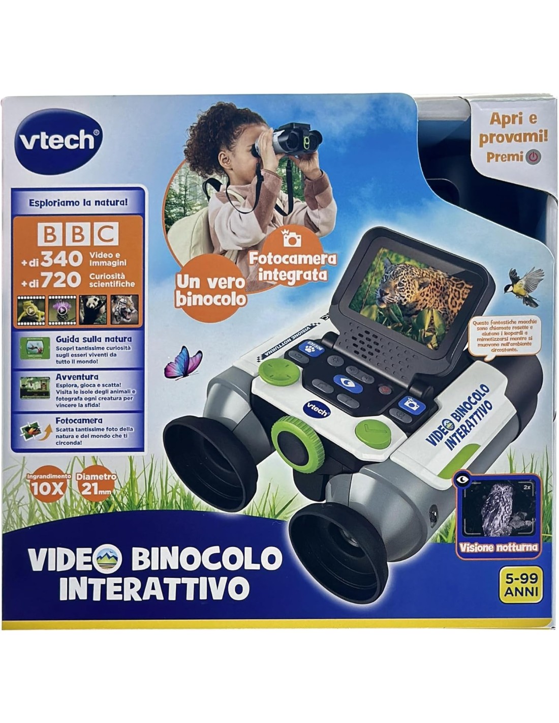 PRESCOLARI: vendita online VIDEO BINOCLO INTERATTIVO, 6 MODALITÀ DI GIOCO, SCHERMO LCD, 5-12 ANNI in offerta
