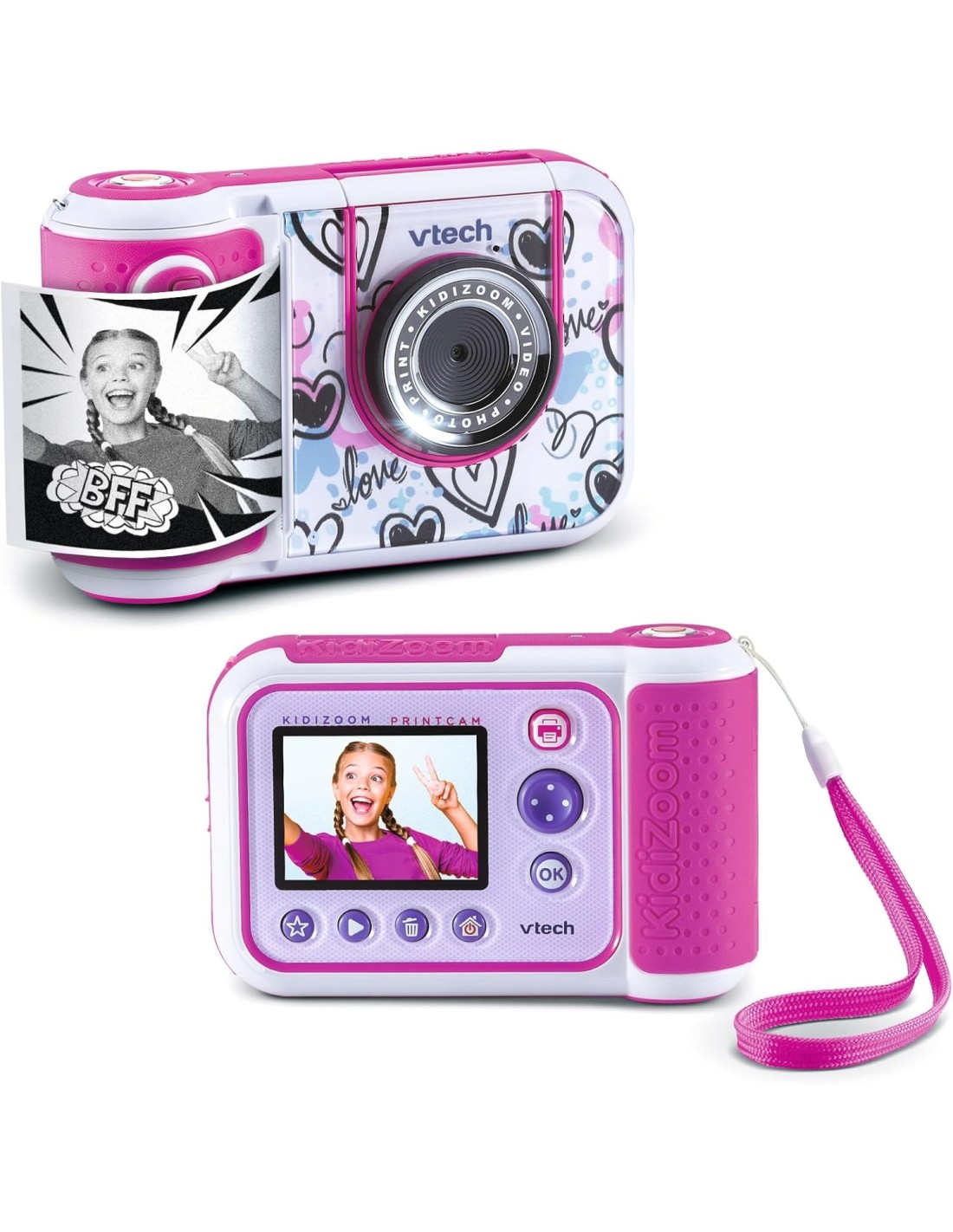 GIOCHI GIRL: vendita online FOTOCAMERA KIDIZOOM PRINTCAM ROSA PER BAMBINI, 40+ EFFETTI, 5-13 ANNI in offerta
