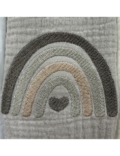 Tris mussole Rainbow Moka | 100% cotone Made in Italy | Shopincasa