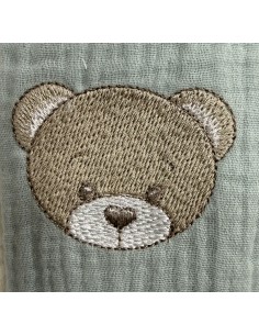 Tris mussole Teddy Agave | 100% cotone Made in Italy | Shopincasa