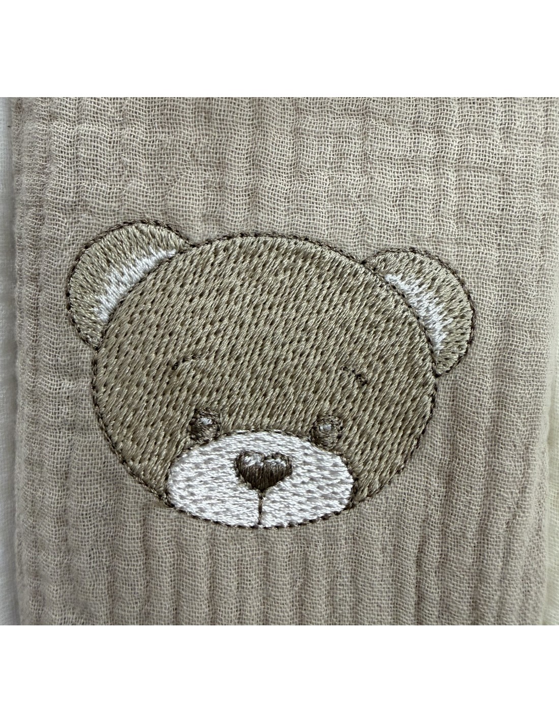 Tris mussole Teddy Moka | 100% cotone Made in Italy | Shopincasa