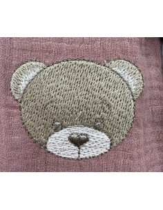 Tris mussole Teddy Old Rose | 100% cotone Made in Italy | Shopincasa