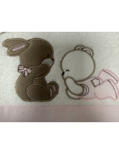 Accappatoio triangolo Sempre Amici Rosa | 100% cotone Made in Italy | Shopincasa