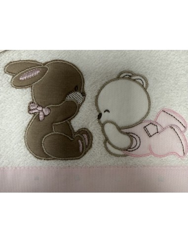 Accappatoio triangolo Sempre Amici Rosa | 100% cotone Made in Italy | Shopincasa