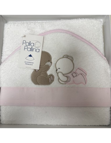Accappatoio triangolo Sempre Amici Rosa | 100% cotone Made in Italy | Shopincasa