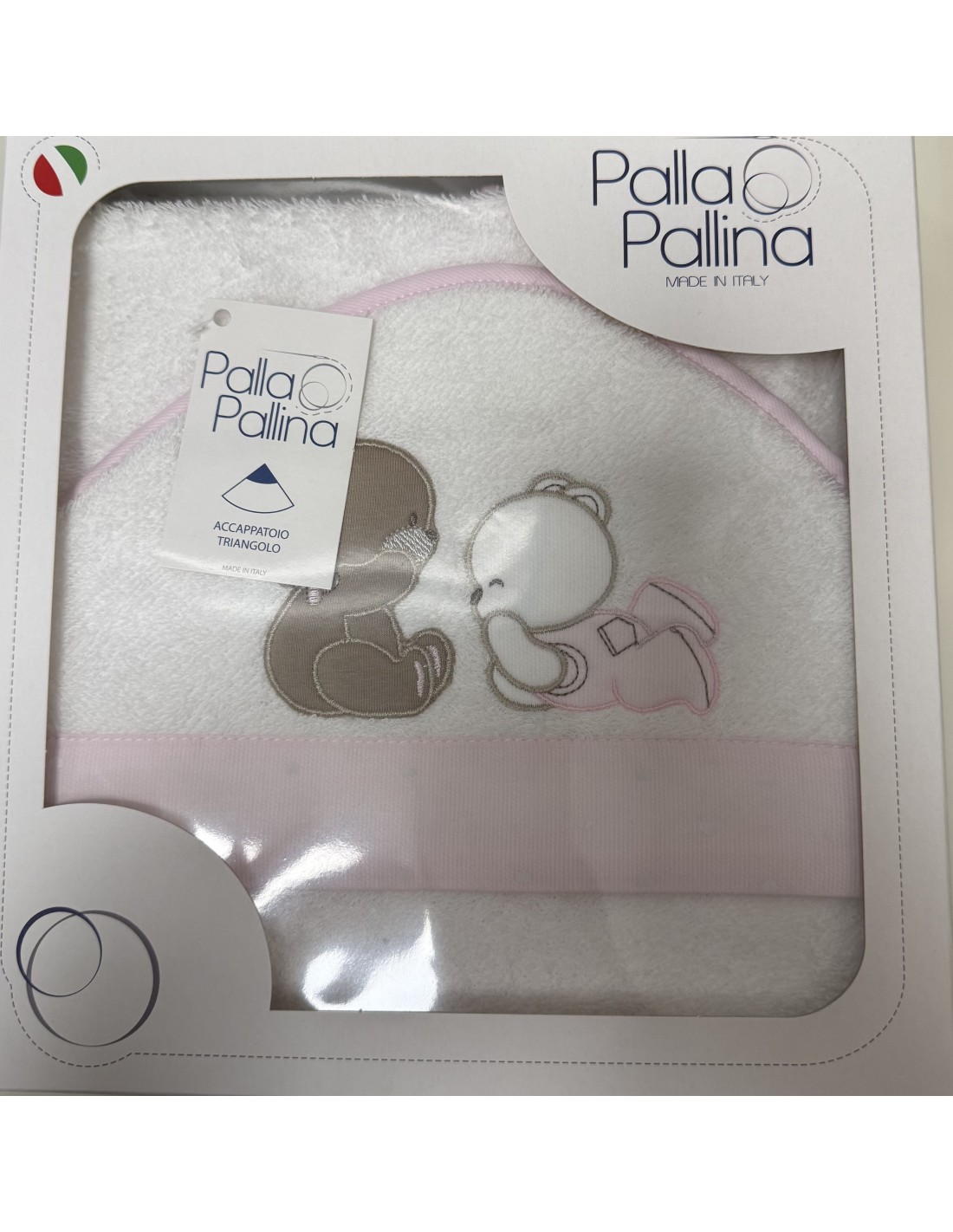 Accappatoio triangolo Sempre Amici Rosa | 100% cotone Made in Italy | Shopincasa