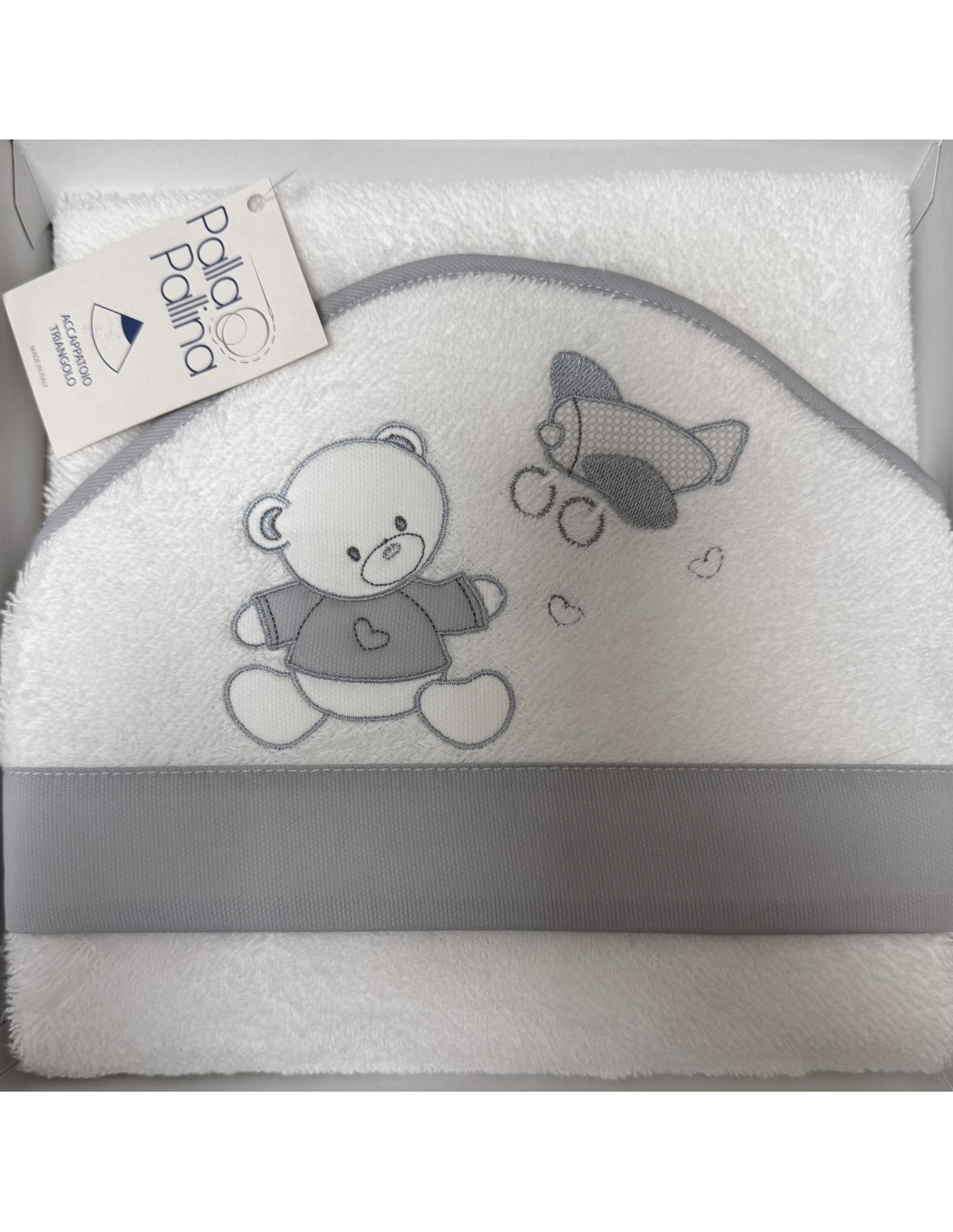 Accappatoio triangolo Aviatore Grigio | 100% cotone Made in Italy | Shopincasa