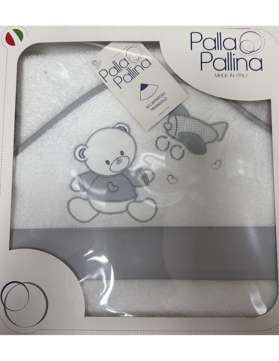 Accappatoio triangolo Aviatore Grigio | 100% cotone Made in Italy | Shopincasa