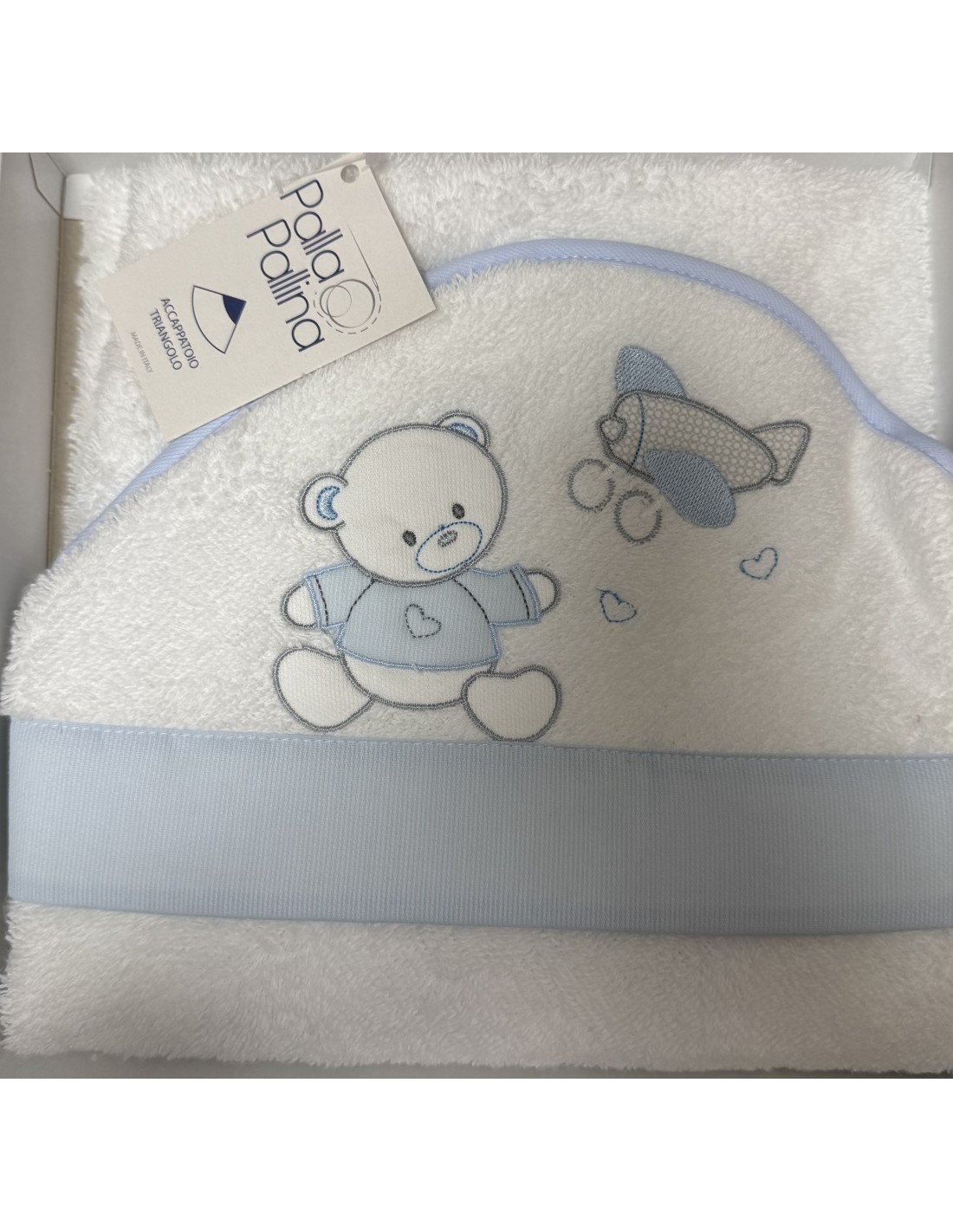 Accappatoio triangolo Aviatore Cielo | 100% cotone Made in Italy | Shopincasa