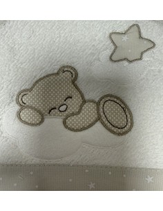 Accappatoio triangolo Fra le Stelle Tortora | 100% cotone Made in Italy | Shopincasa 2