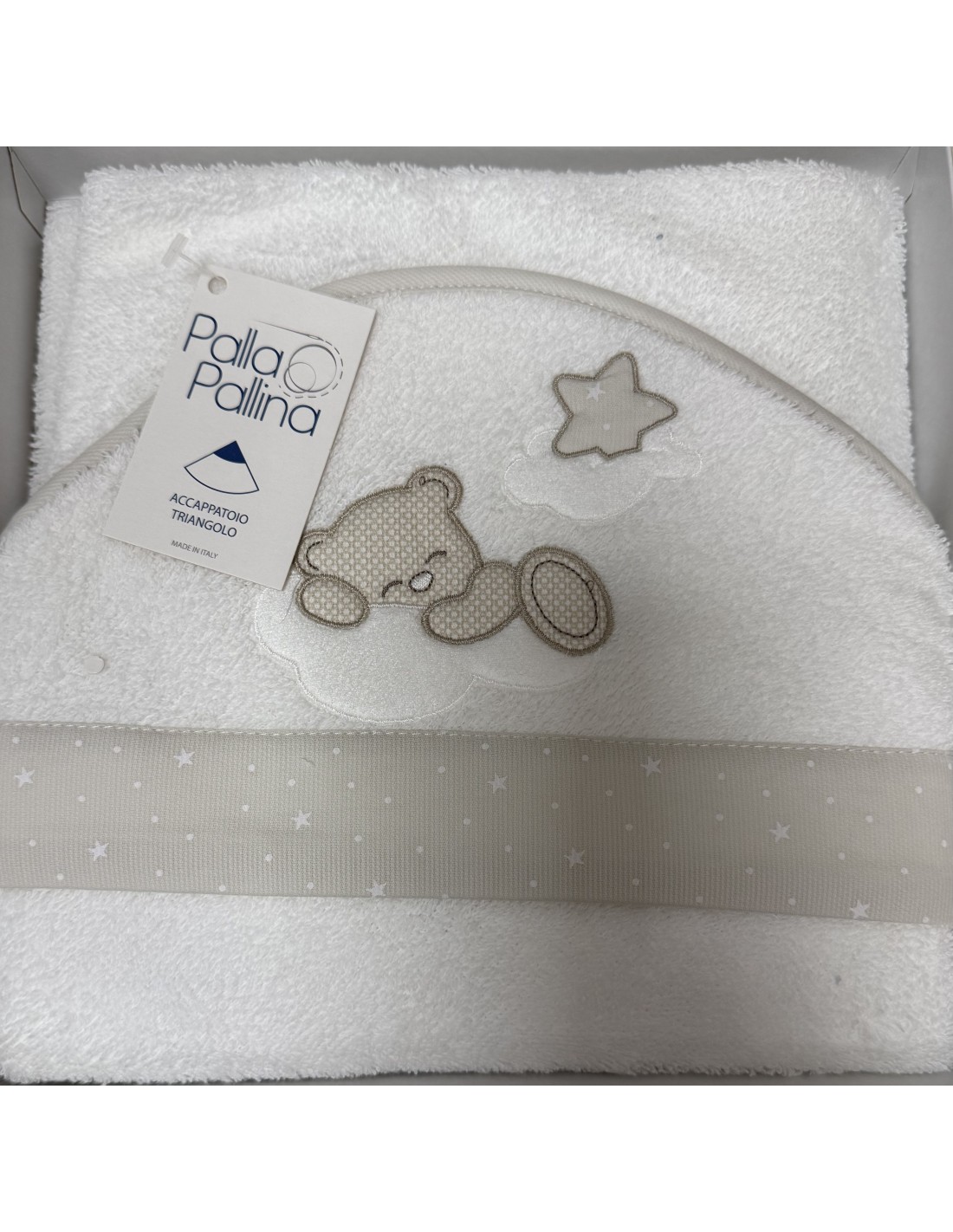Accappatoio triangolo Fra le Stelle Tortora | 100% cotone Made in Italy | Shopincasa