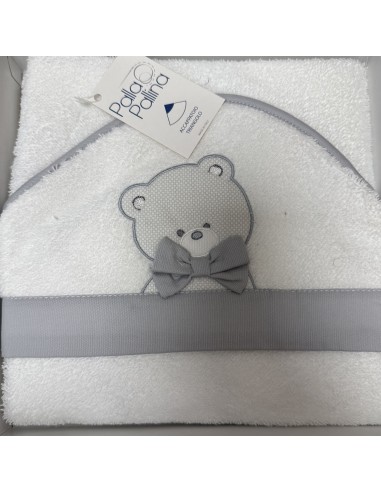 Accappatoio triangolo Classic Boy Grigio | 100% cotone Made in Italy | Shopincasa