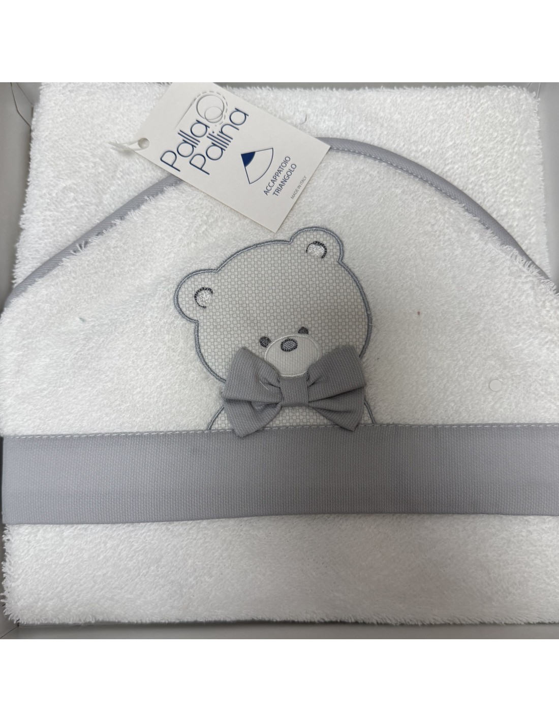Accappatoio triangolo Classic Boy Grigio | 100% cotone Made in Italy | Shopincasa