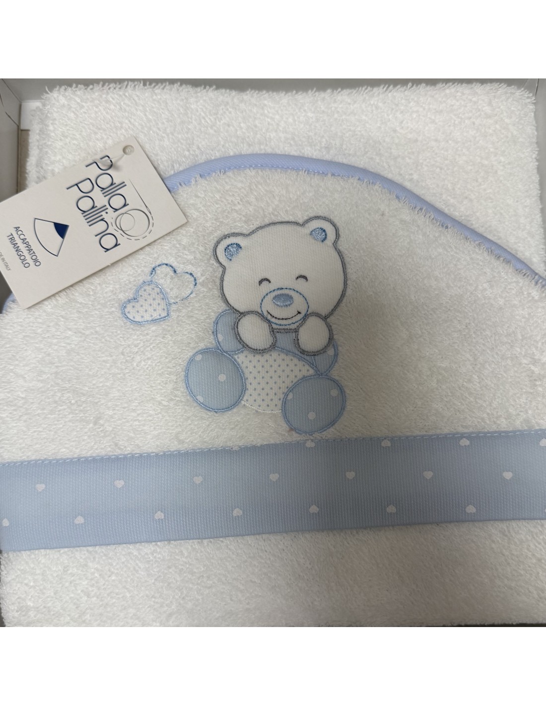 Accappatoio triangolo Cielo Orsetto | 100% cotone Made in Italy | Shopincasa
