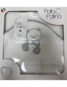 Accappatoio triangolo Grigio Orsetto | 100% cotone Made in Italy | Shopincasa