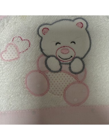 Accappatoio triangolo Rosa Orsetto | 100% cotone Made in Italy | Shopincasa