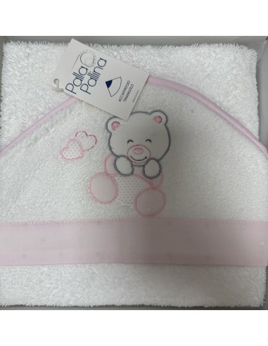 Accappatoio triangolo Rosa Orsetto | 100% cotone Made in Italy | Shopincasa