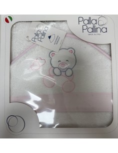 Accappatoio triangolo Rosa Orsetto | 100% cotone Made in Italy | Shopincasa