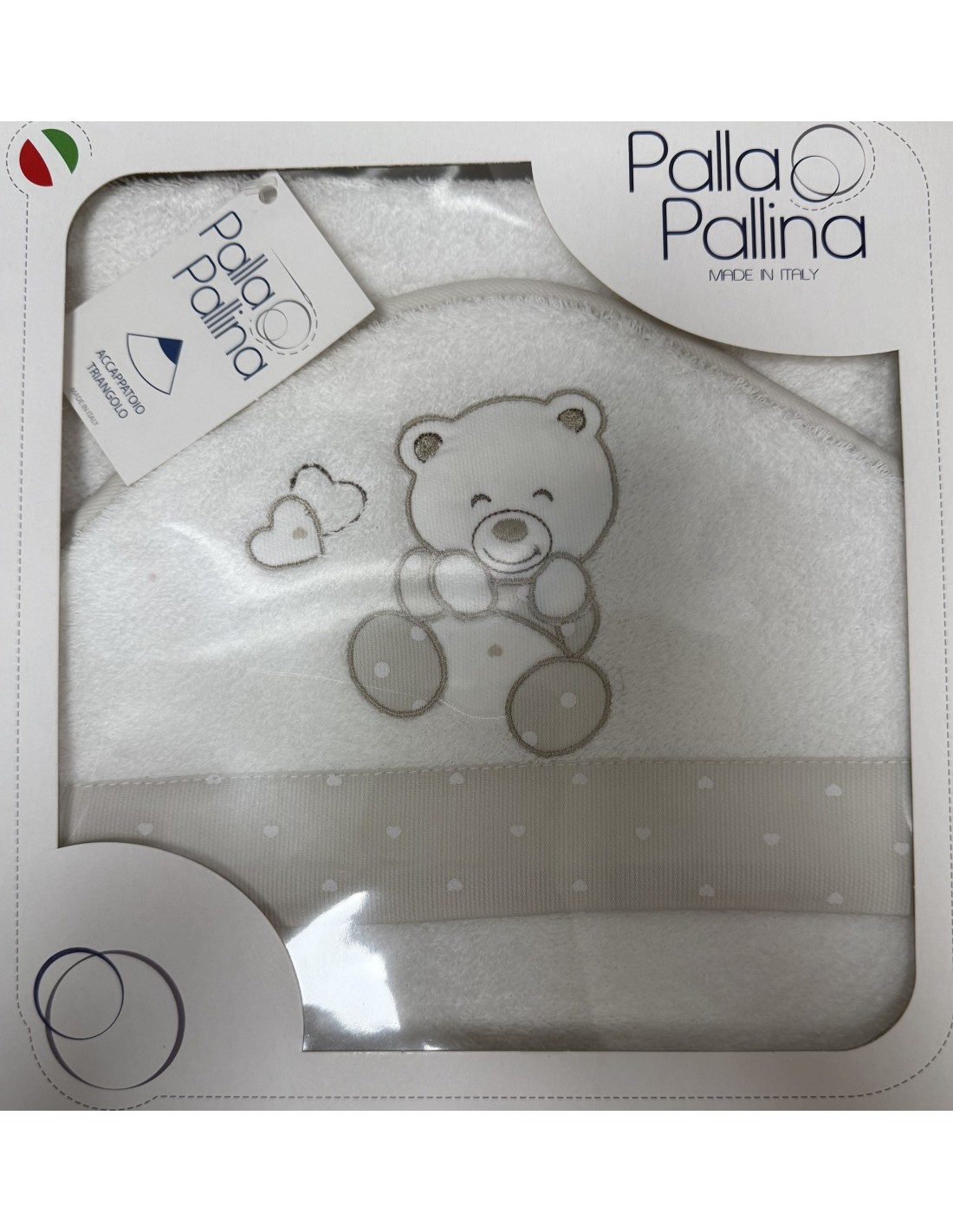 Accappatoio triangolo Tortora Orsetto | 100% cotone Made in Italy | Shopincasa