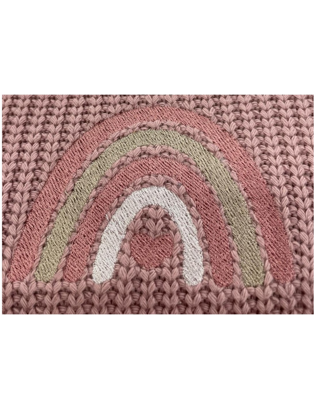Coperta Lana + Set Lenzuola Carrozzina Rainbow Old Rose | Shopincasa.it