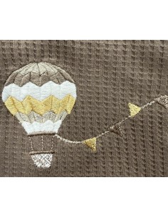 Accappatoio triangolo neonato Balloon Moka | 100% spugna Made in Italy | Shopincasa 2