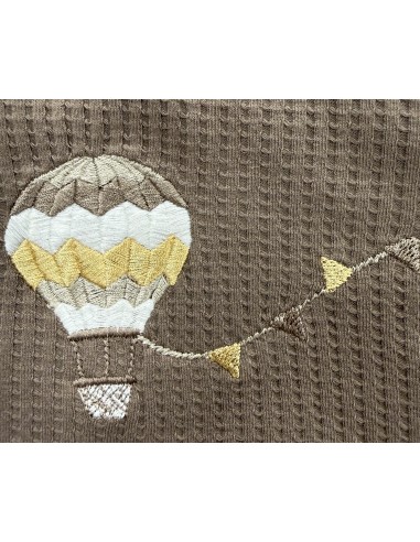 Accappatoio triangolo neonato Balloon Moka | 100% spugna Made in Italy | Shopincasa