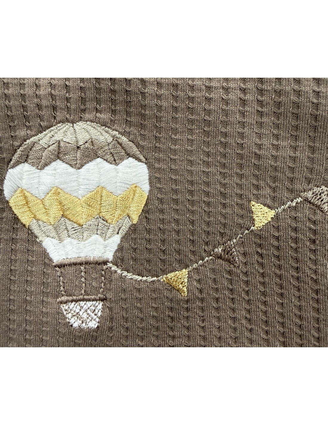 Accappatoio triangolo neonato Balloon Moka | 100% spugna Made in Italy | Shopincasa