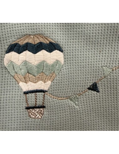 Accappatoio triangolo neonato Balloon Agave | 100% spugna Made in Italy | Shopincasa