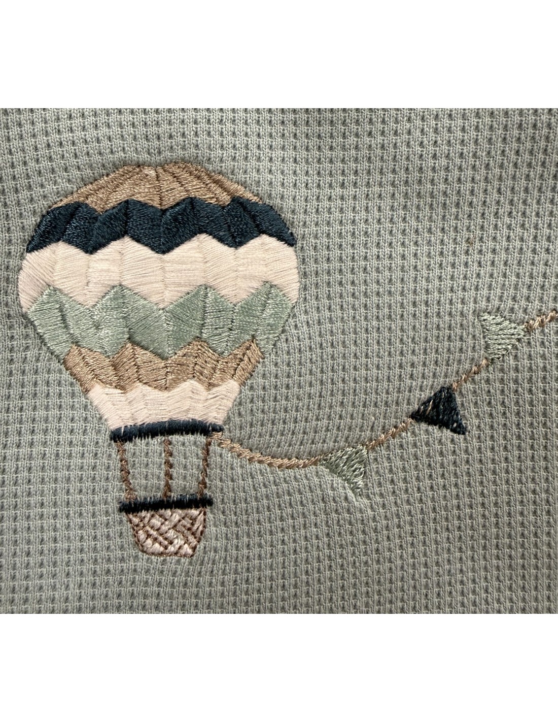 Accappatoio triangolo neonato Balloon Agave | 100% spugna Made in Italy | Shopincasa
